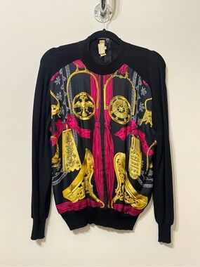 Vintage HERMES Black Silk Sweater